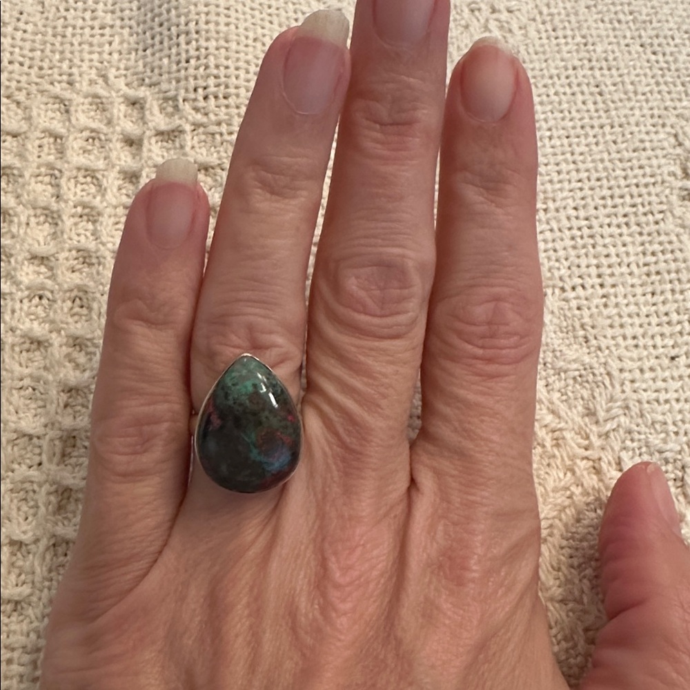 Sonora Sunrise Jasper Sterling Ring - Picture 7 of 7